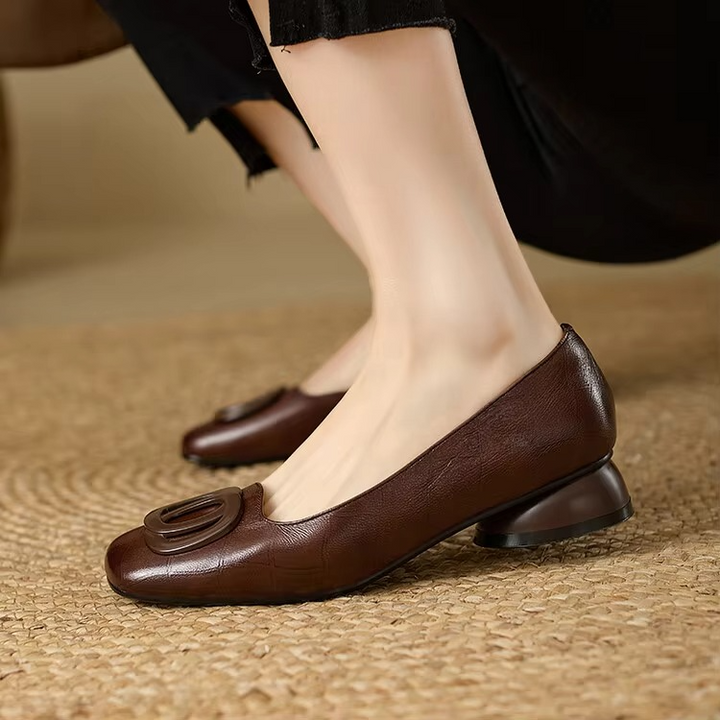 Sophia | Chaussures plates en cuir élégantes