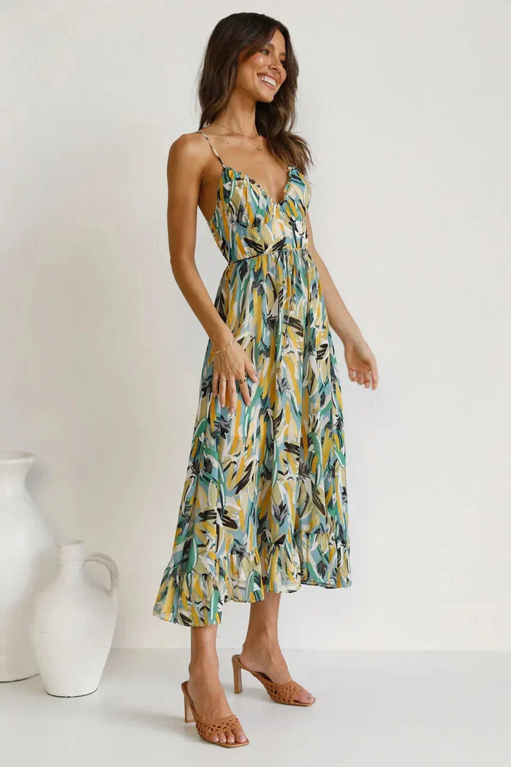 GABRIELLA | Robe d'été imprimée avec un confort frais et un style ensoleillé