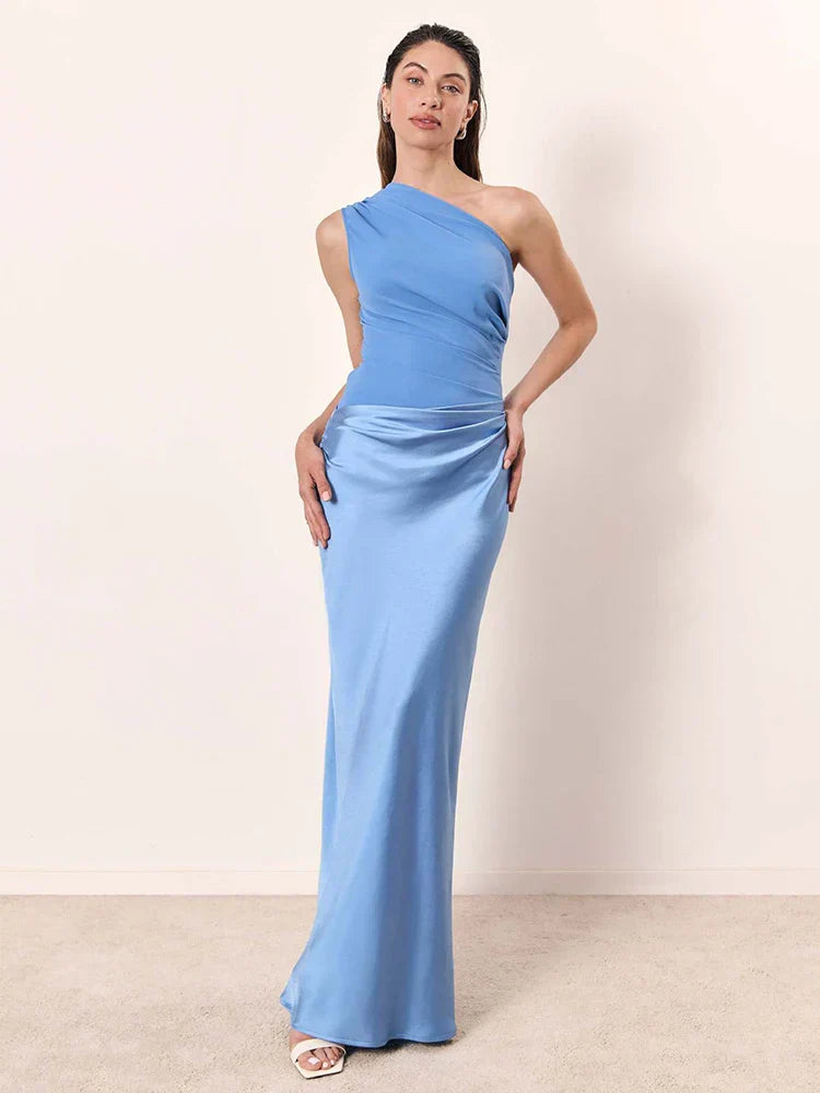 Luna™ | Robe Maxi en Satin avec Fente