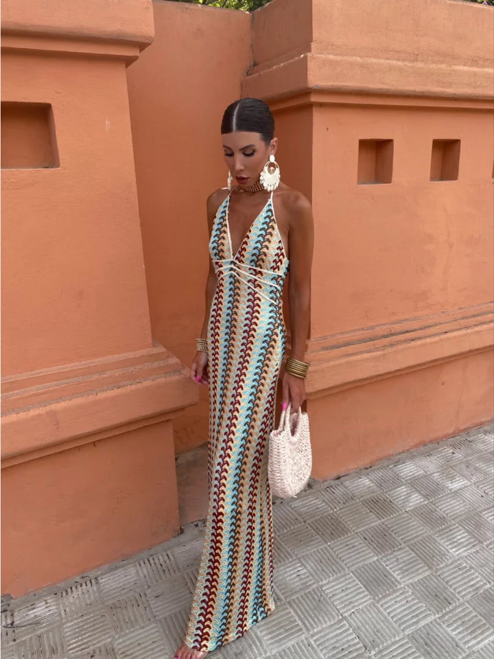 Naama-Lee™ | Robe Maxi Sans Dos avec Décolleté en V
