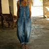Carmen - Salopette vintage en denim doux avec bretelles réglables