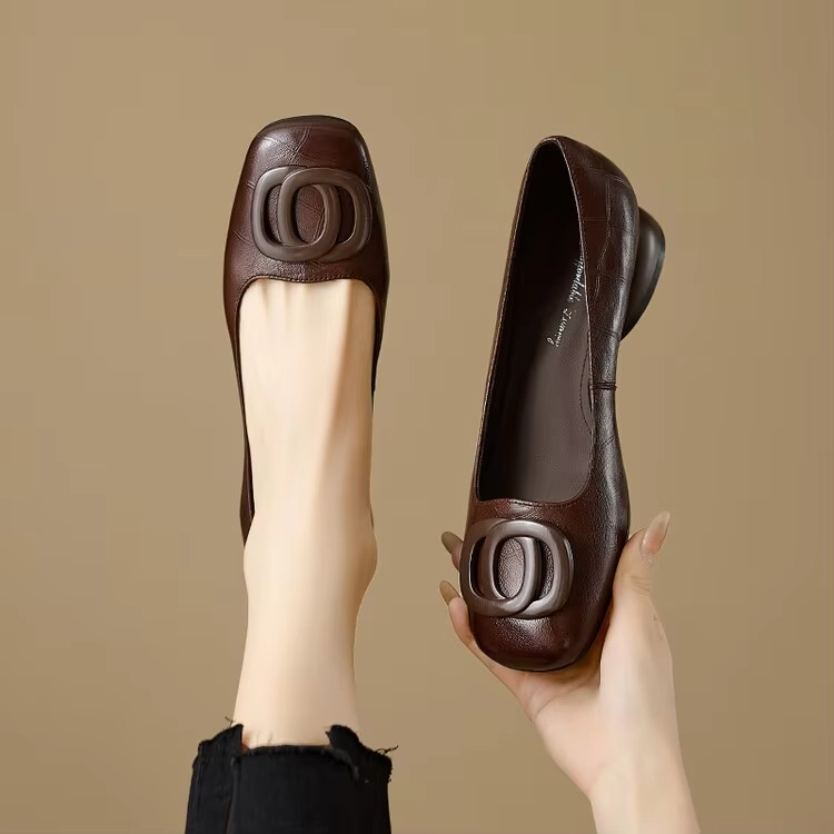 Sophia | Chaussures plates en cuir élégantes
