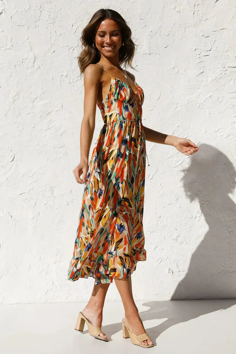 GABRIELLA | Robe d'été imprimée avec un confort frais et un style ensoleillé