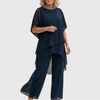 Elara · Ensemble élégant avec pantalon palazzo drapé