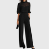 Elodie | Ensemble de trois pièces composé d'un haut et d'un pantalon à jambes larges