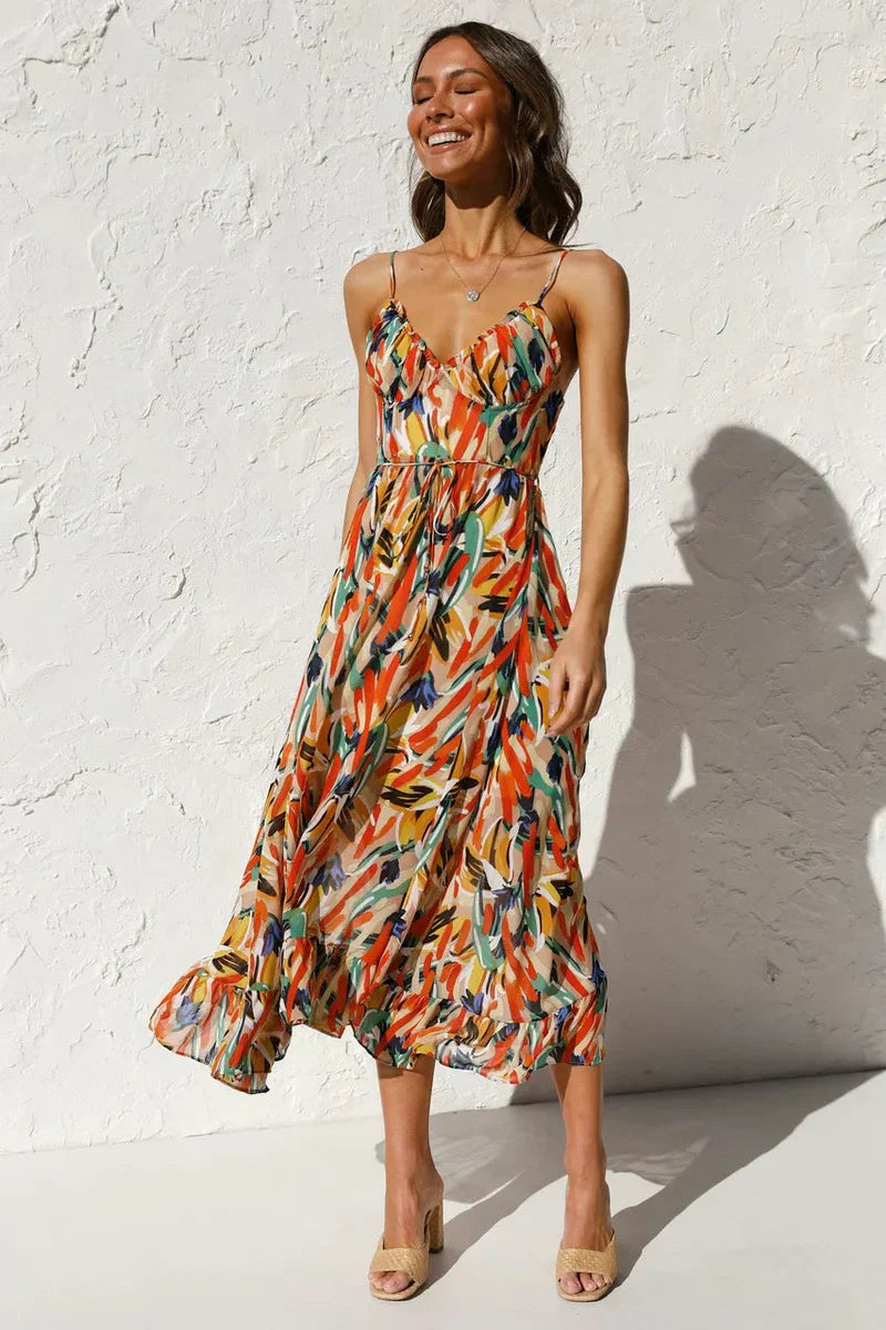 GABRIELLA | Robe d'été imprimée avec un confort frais et un style ensoleillé