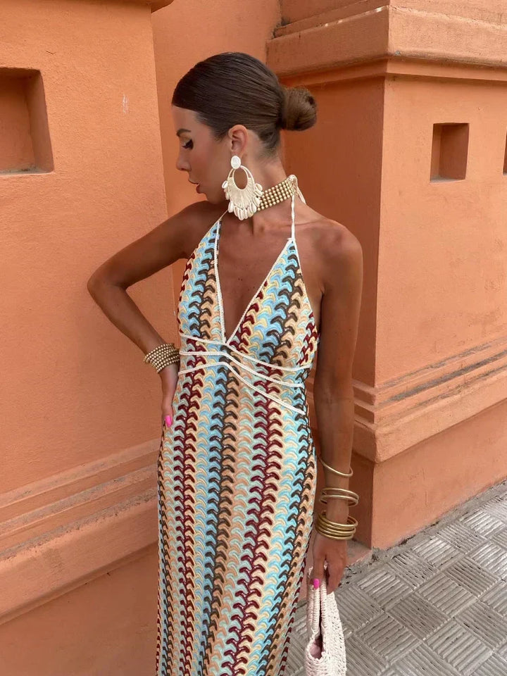 Naama-Lee™ | Robe Maxi Sans Dos avec Décolleté en V