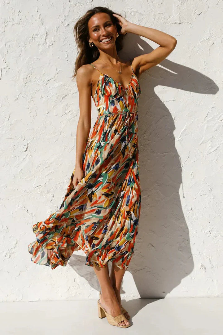GABRIELLA | Robe d'été imprimée avec un confort frais et un style ensoleillé