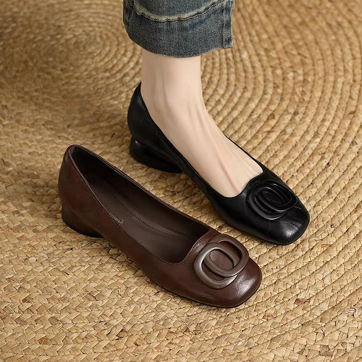 Sophia | Chaussures plates en cuir élégantes