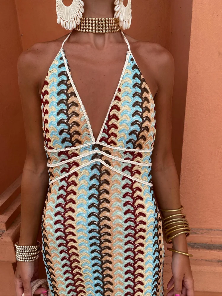Naama-Lee™ | Robe Maxi Sans Dos avec Décolleté en V