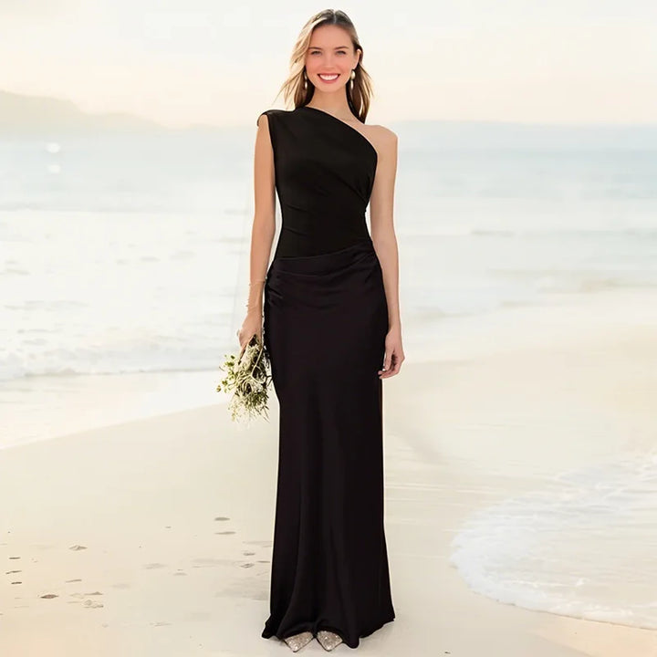 Luna™ | Robe Maxi en Satin avec Fente