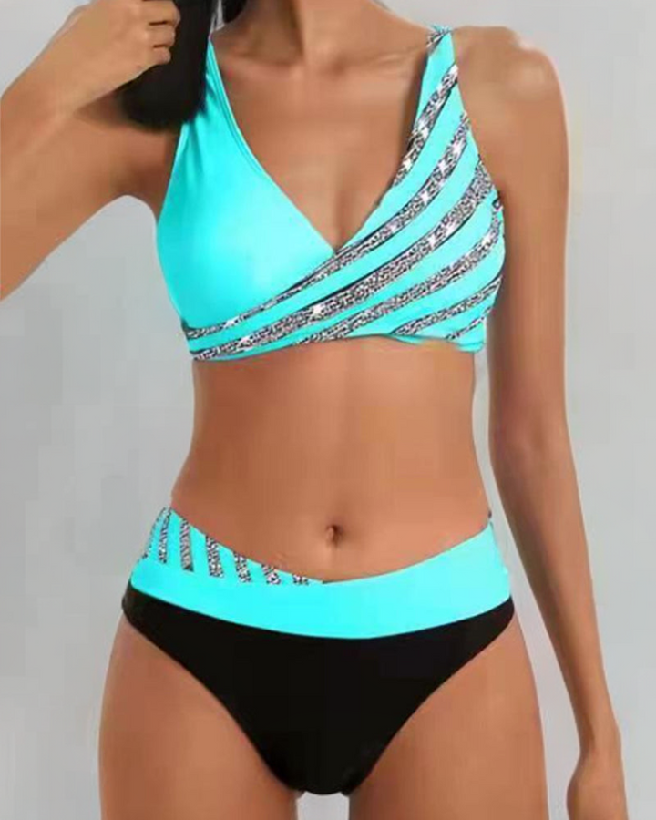 Mona - Bikini Imprimé aux Couleurs Chaudes