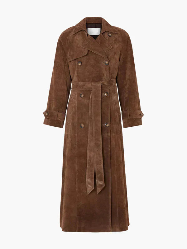 Elara · Trench Chic en Daim Doux