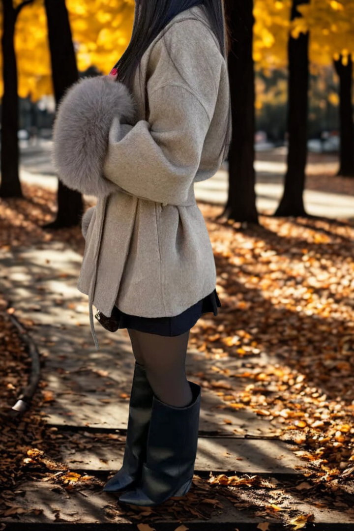 Elara · Manteau en Fourrure à Manches