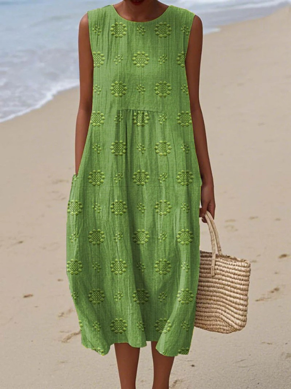 Rose™| Robe Midi Brodée