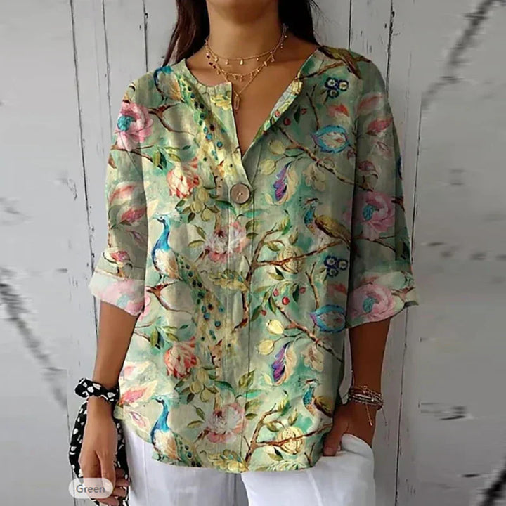 Elara · Blouse Fleurie en Tissu Léger