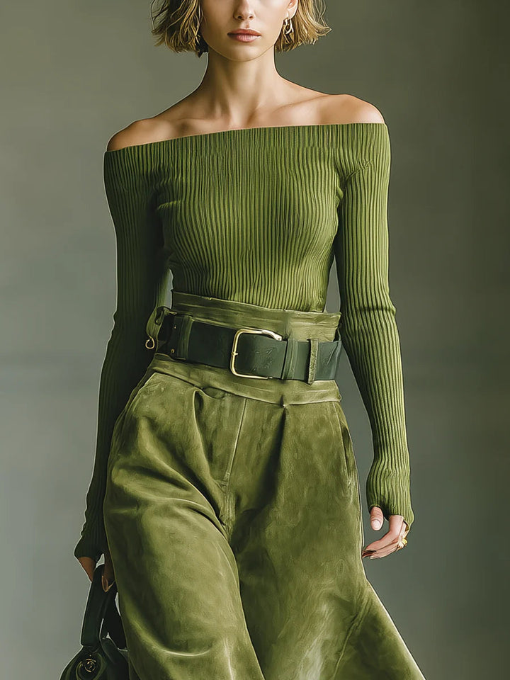 Elara · Ensemble Élégant à Épaules Nues