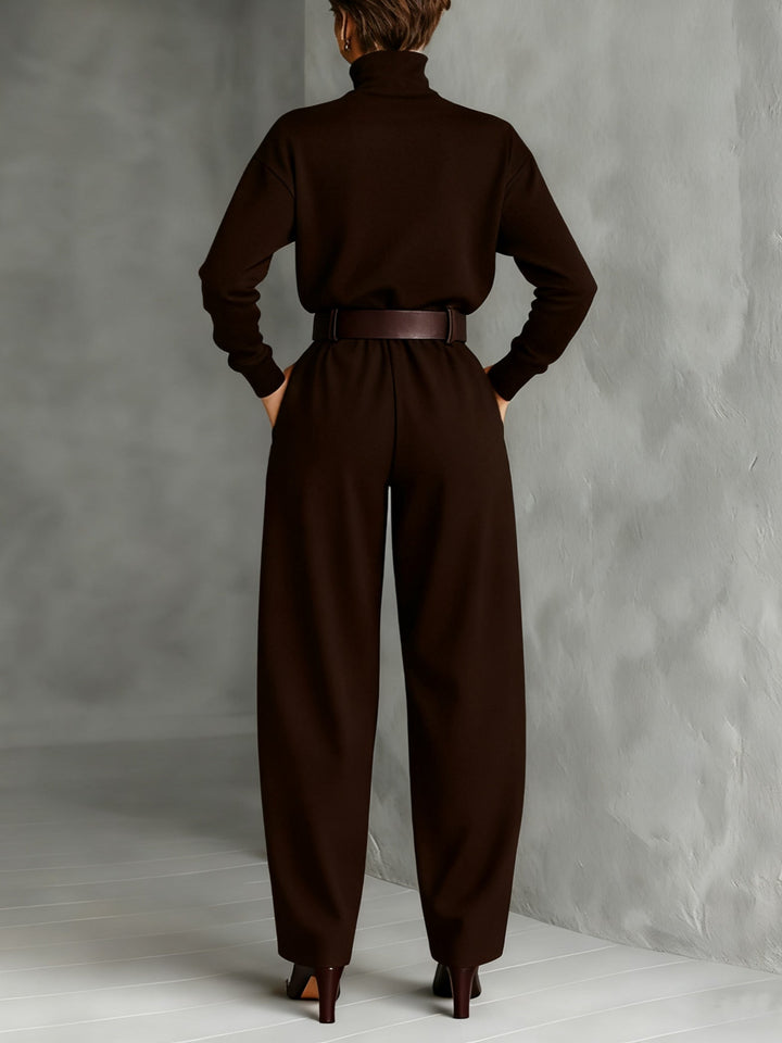 Elara · Ensemble en Col Roulé et Pantalon Droit