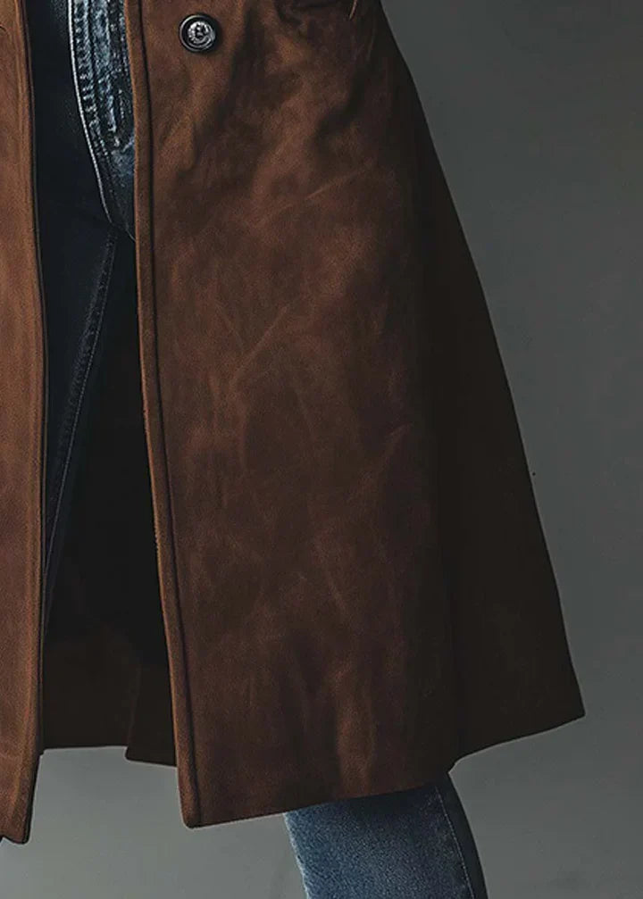 Elara · Manteau Élégant en Suédine