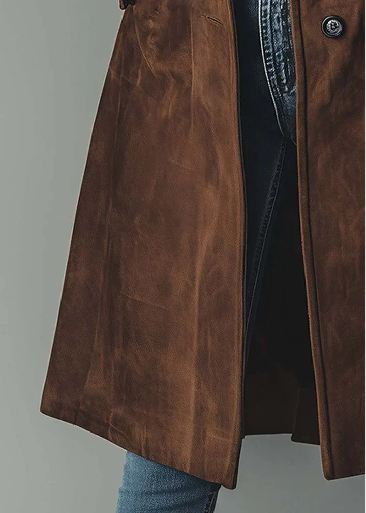 Elara · Manteau Élégant en Suédine