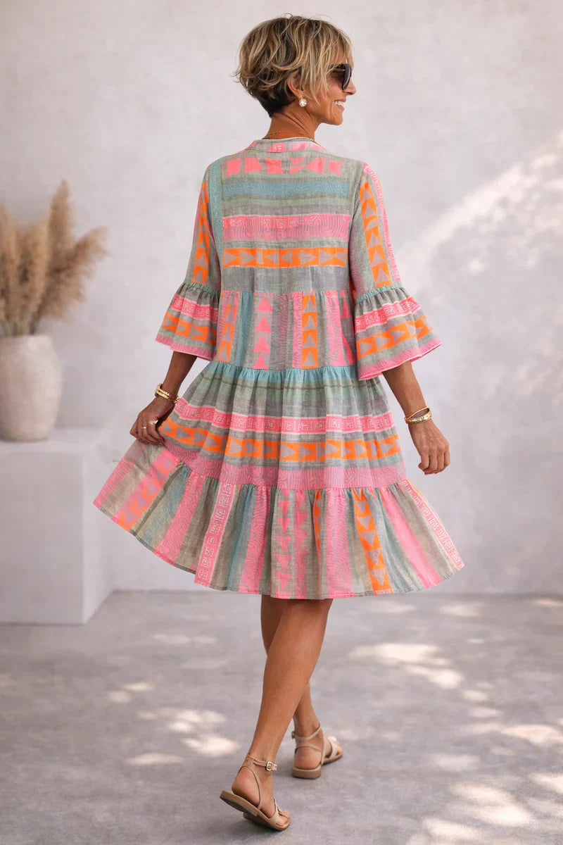 NOVA | Robe midi vivante avec un confort aérien pour le week-end