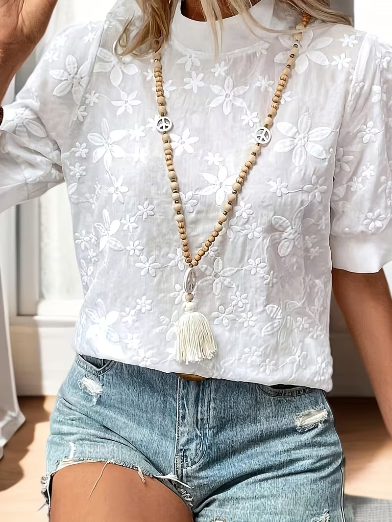 Elara · Blouse Élégante à Imprimé Floral