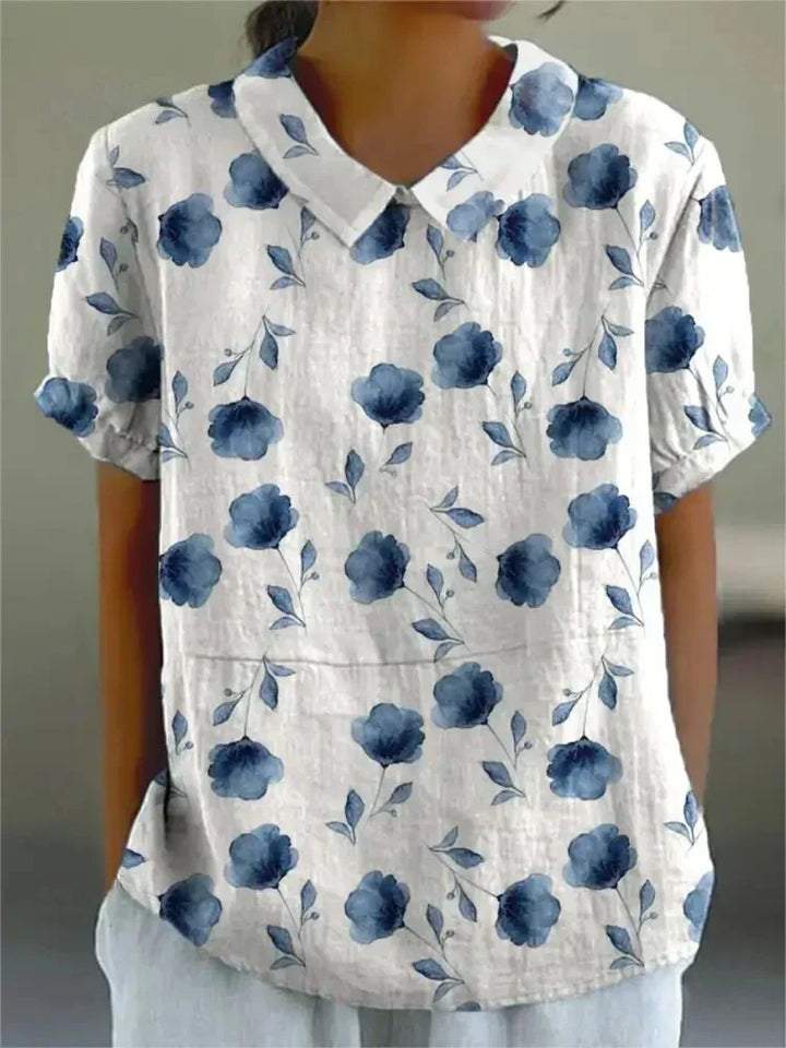 Elara · Élégante Blouse Fleurie