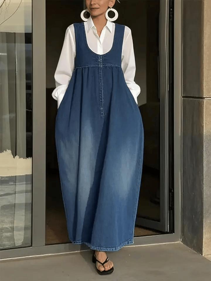 Veronica | Robe en denim décontractée