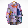 Elara · Blouse Élégante à Motif Canin avec Offre Spéciale