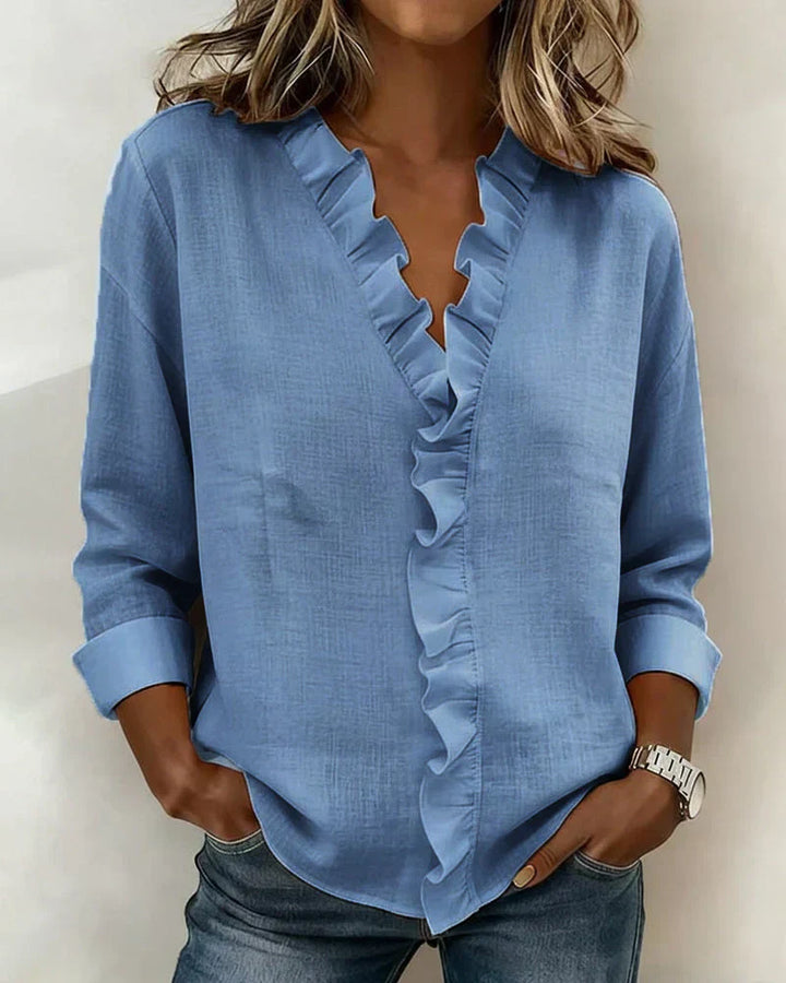 Elara · Blouse Élégante à Volants Claire