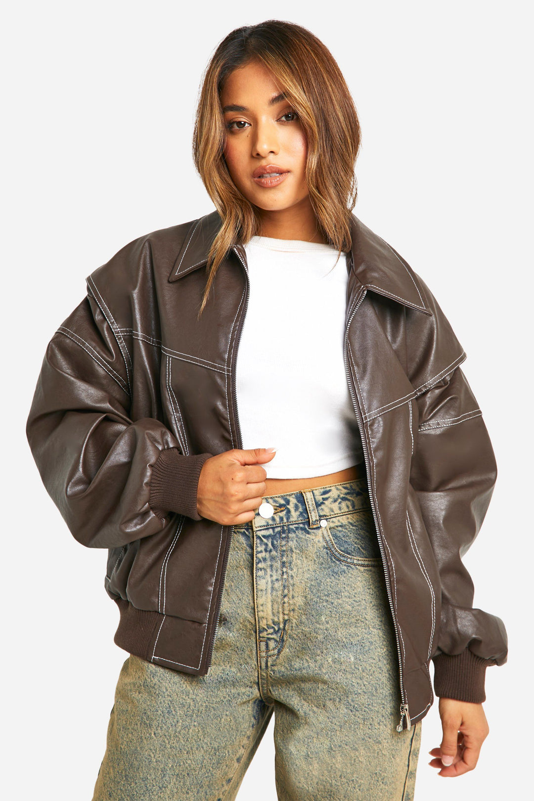 Elara · Oversized Bomber Jacket