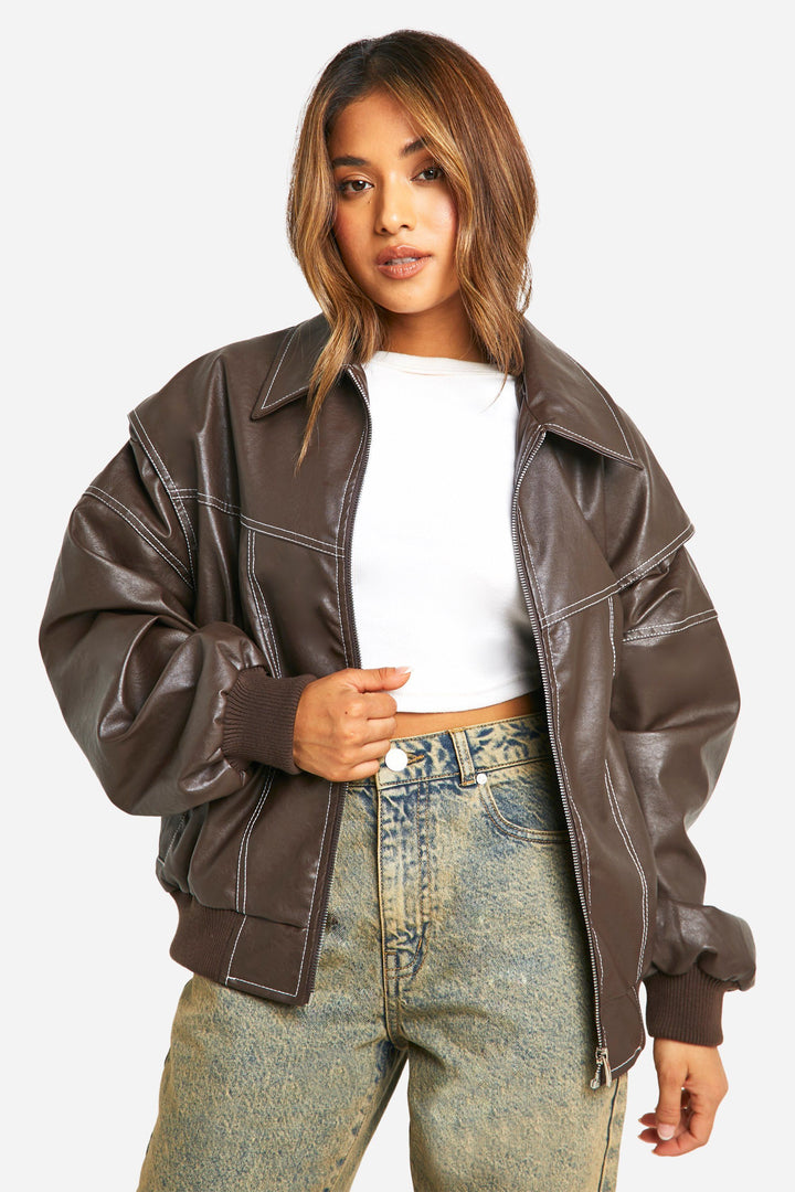 Elara · Oversized Bomber Jacket