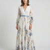 Lavinia | Robe Maxi à Manches Longues et Décolleté en V à Imprimé Floral