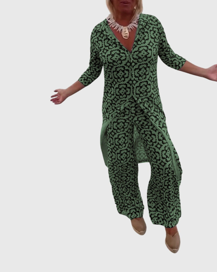 Elara · Ensemble Vintage Élégant en Deux Pièces
