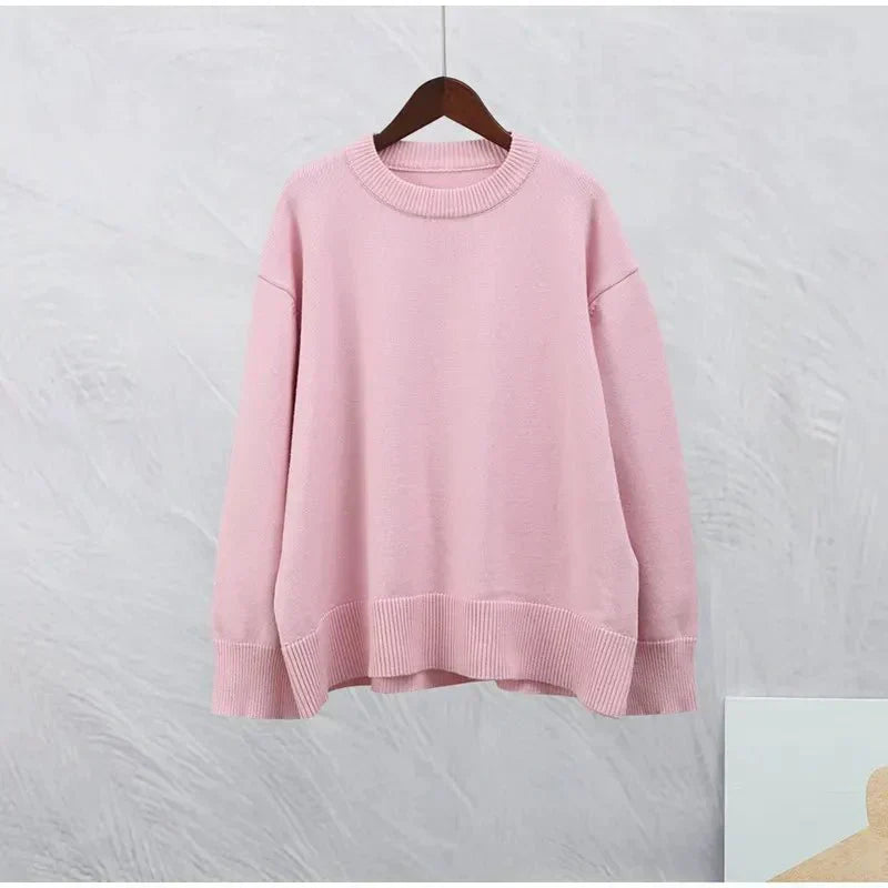 Elara · Pull Rose à Manches Longues Élégant