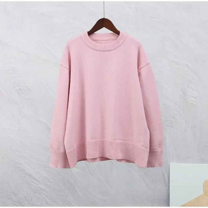 Elara · Pull Rose à Manches Longues Élégant