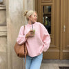 Elara · Pull Rose à Manches Longues Élégant