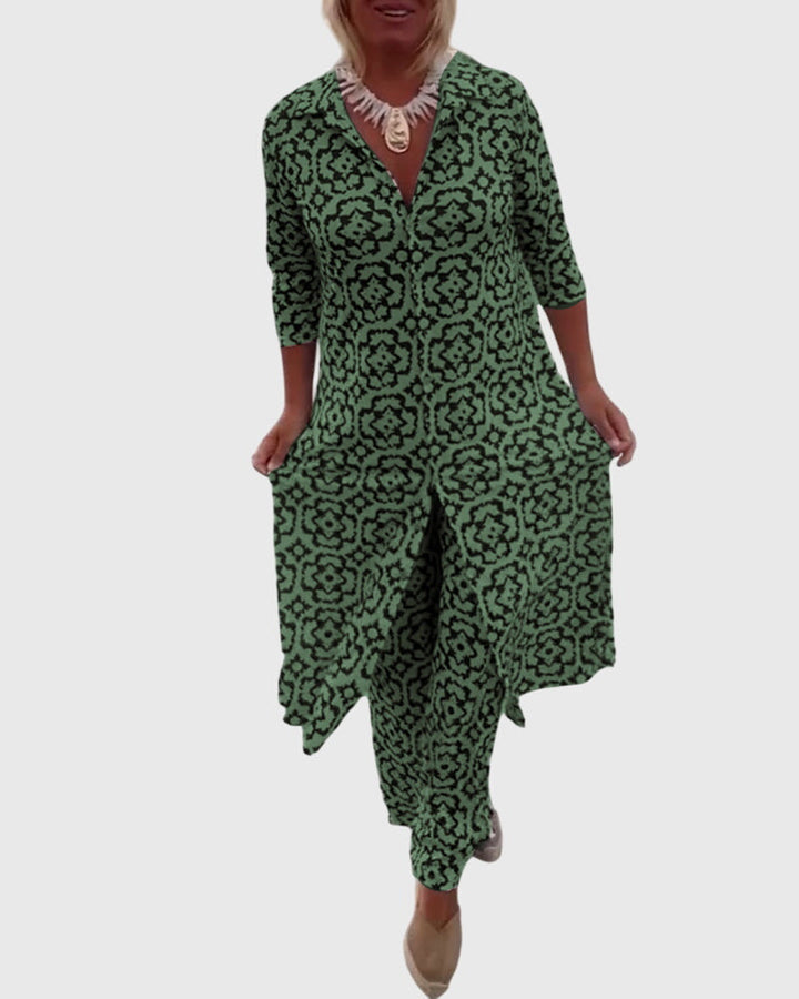 Elara · Ensemble Vintage Élégant en Deux Pièces