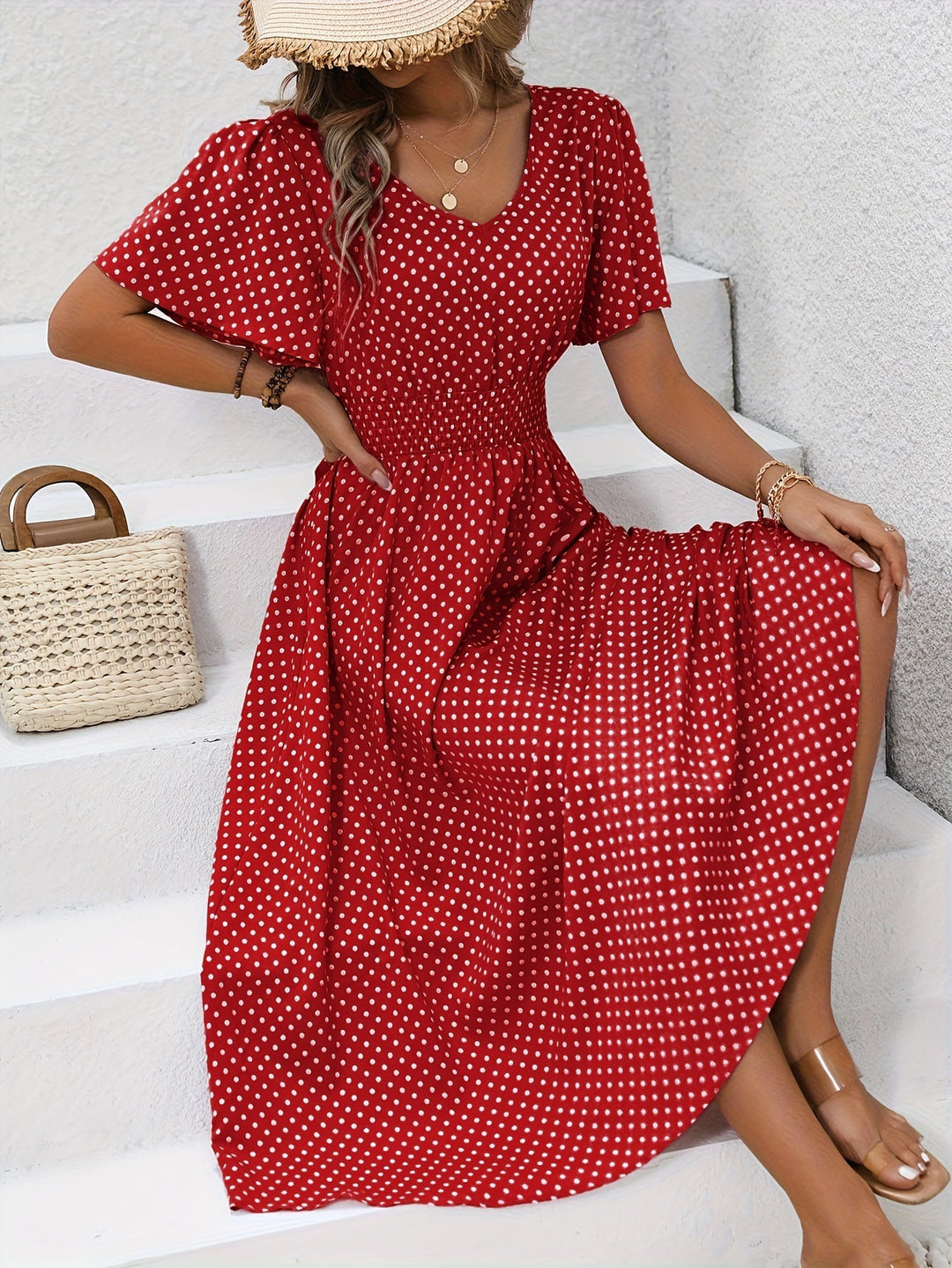 La Scintilla | Robe Élégante Pois Élisa
