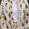 Elara® | Le Cardigan Imprimé de Chats