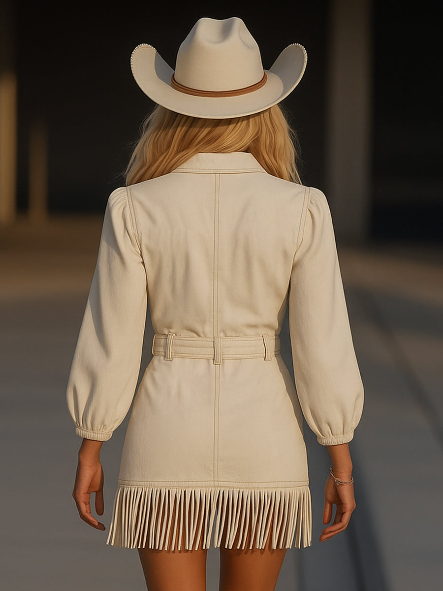 Elara · Combinaison Courte en Denim Luxe
