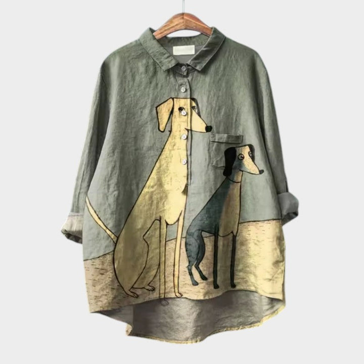 Amélie | Blouse d'été en lin élégante