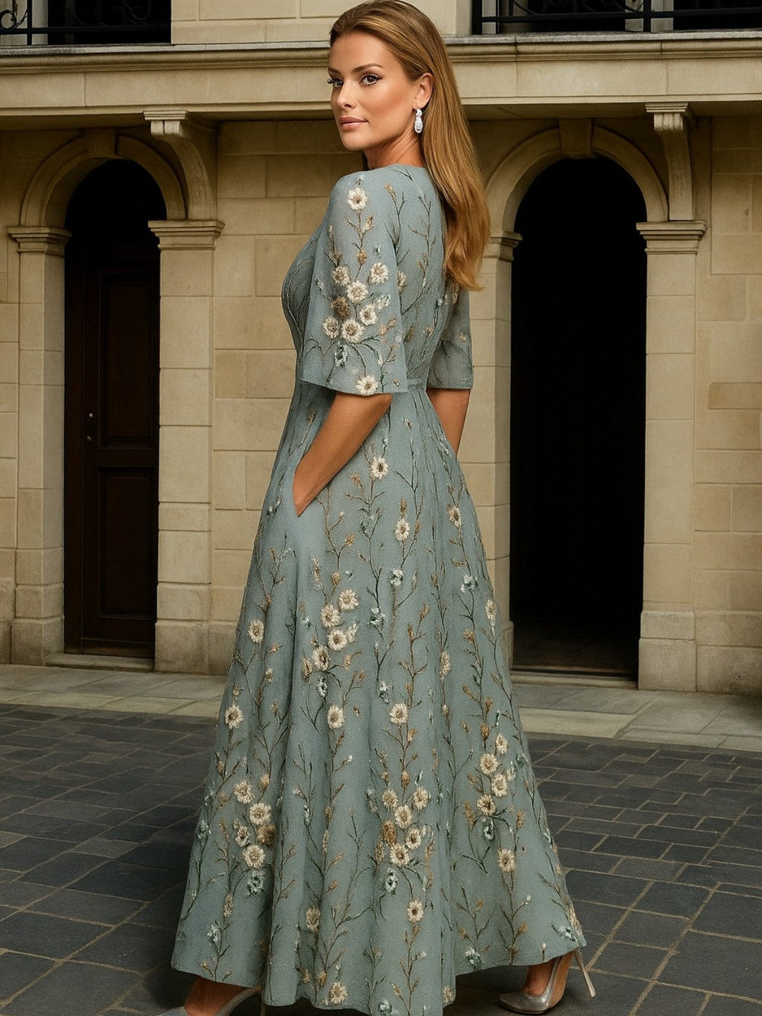 La Scintilla | Robe Longue Élégance Botanique
