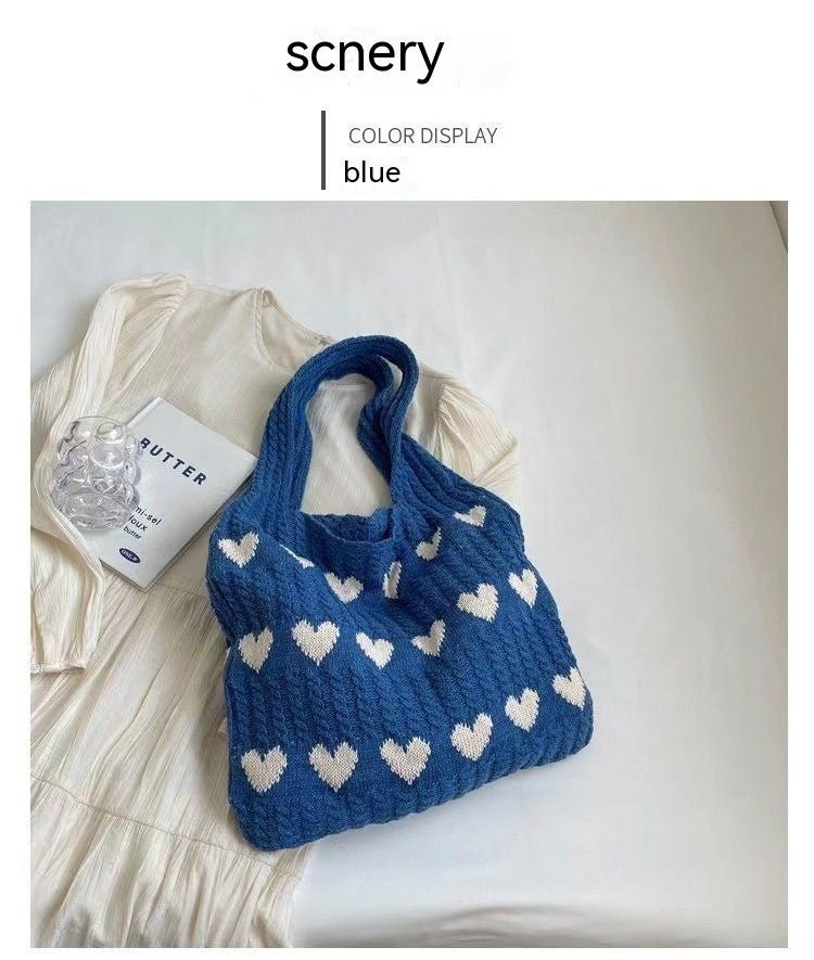 Elara · Sac en Tricot Cœur
