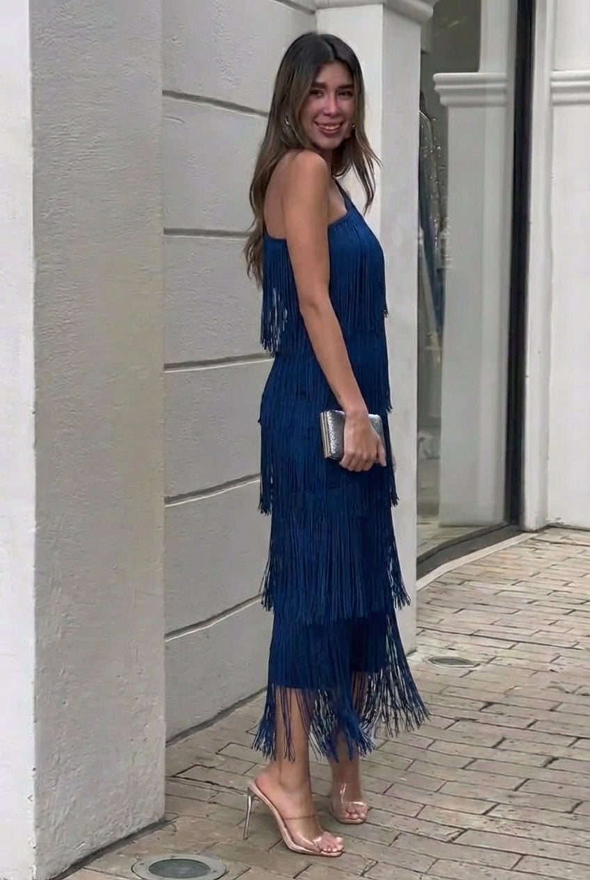 Irene | Robe asymétrique avec franges