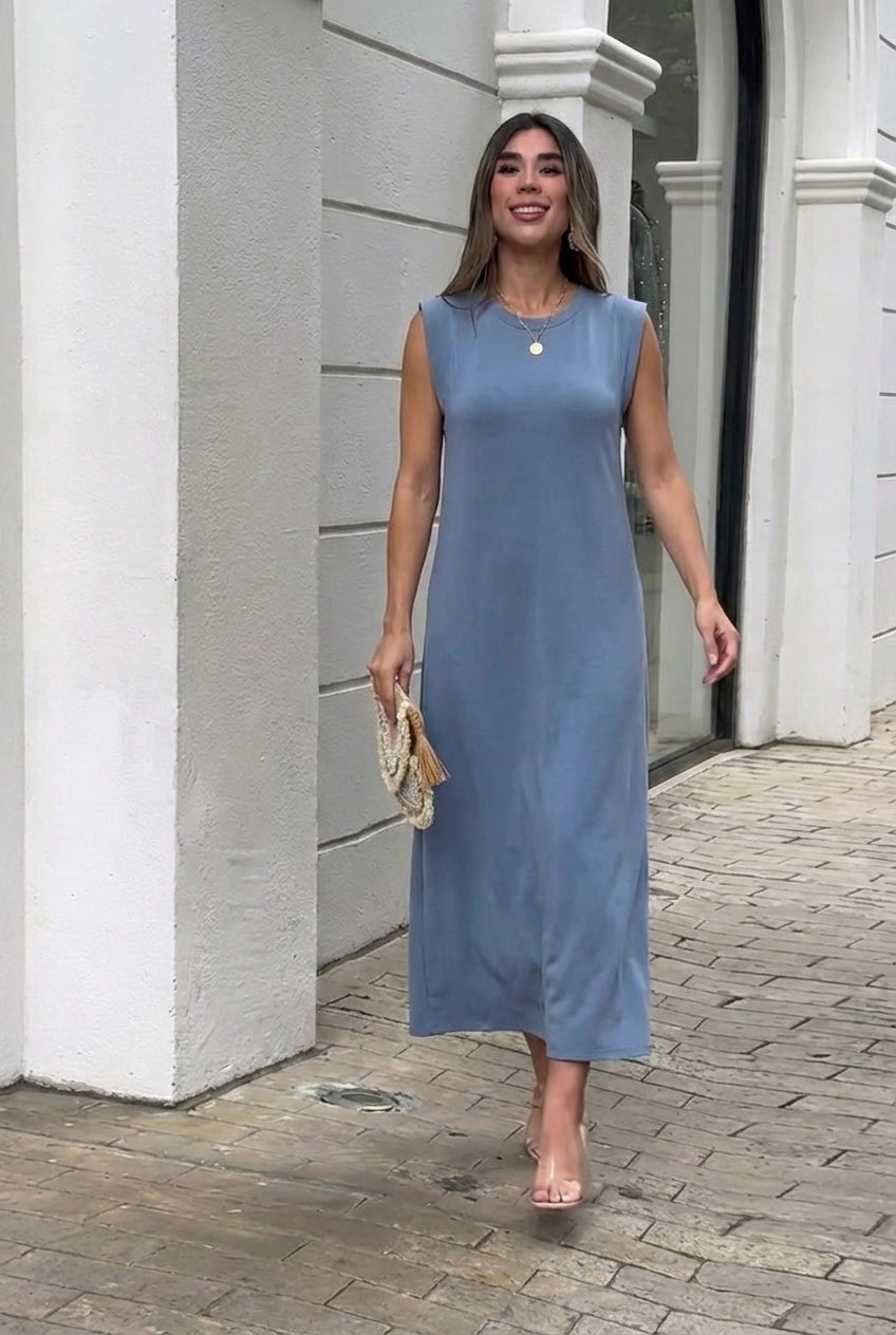 Inma | Robe longue fluide anti-pli