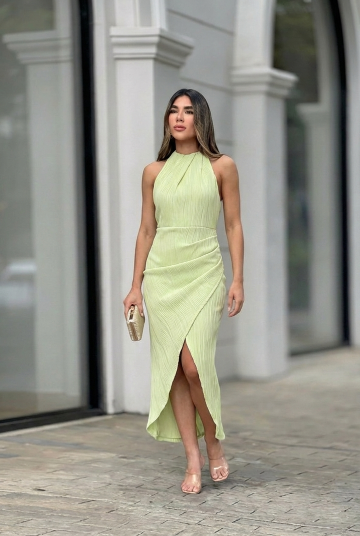 Salima | Robe plissée au look sophistiqué