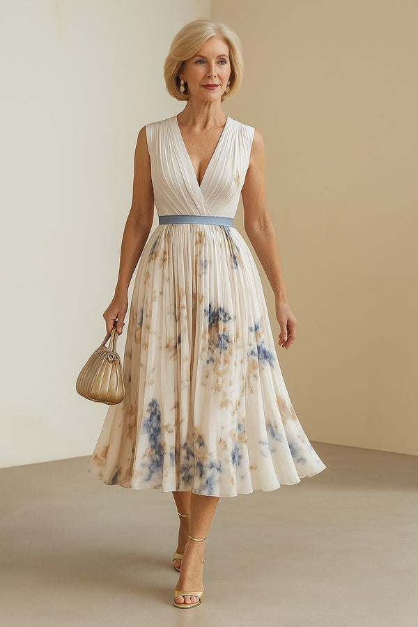 Paz™ | Robe Maxi Plissée Fleurie Intemporelle