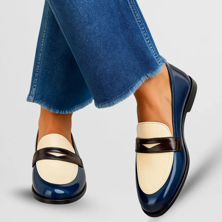 Amalia - Mocassins élégants au design bicolore