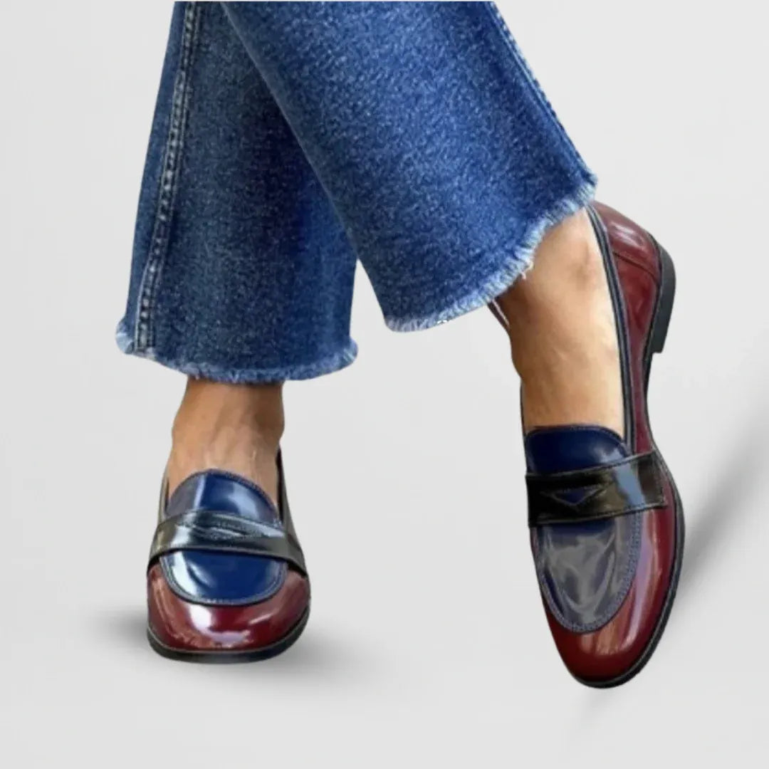 Amalia - Mocassins élégants au design bicolore
